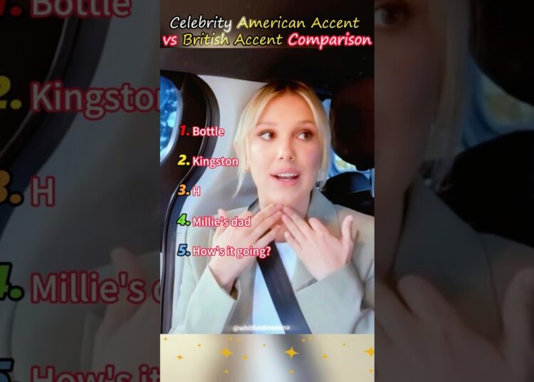 Celebrities Debate Different Accents American Accents vs. British Accents#fyp #celebrity #funny