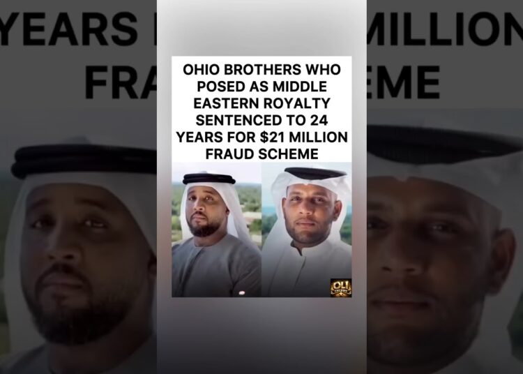 Ohio Brothers Fake Royalty, Get 24 Years for $21M Fraud💰#OhioRoyaltyScam #viral #trending #shorts