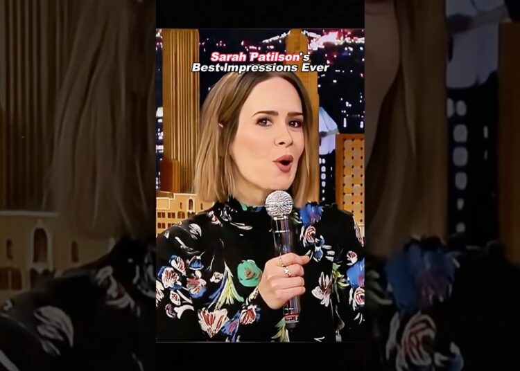 Ranking Sarah Paulsons best impression #funny #funnyvideo ##celebrity#sarahpaulson #impression