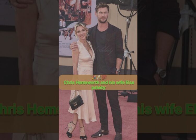 Chris and Elsa attend the party #chrishemsworth #elsapataky #celebrity