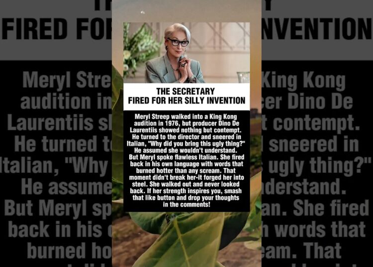 MERYL STREEP REJECTED A ROLE AFTER BEING BRUTALLY INSULTED AT AUDITION. #celebrity #story #news