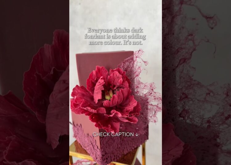 The Mistake Most Bakers and Cake Artists Make with Dark Fondant Colours #ekatsclub