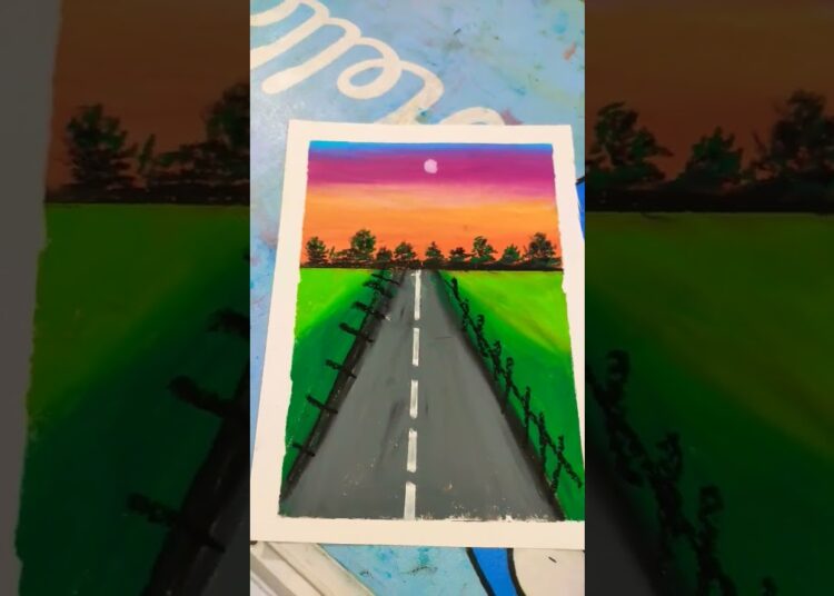 Oil Pastel Drawing🌄❤️✨ #viralvideo #art #painting #artist #drawing