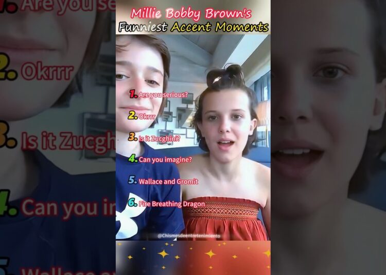 Millie Bobby Brown’s accents are always her signature#fyp #celebrity #funny #viral #youtubeshorts