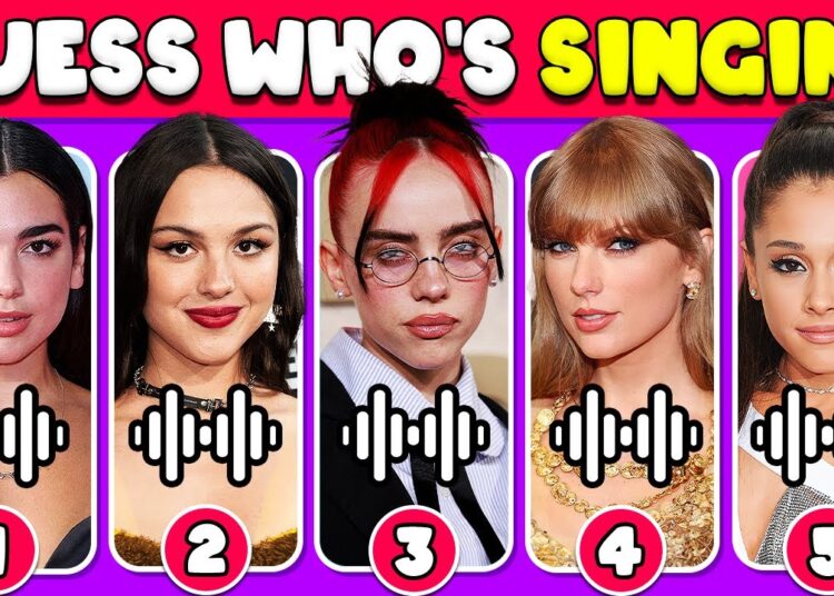 Guess WHO’S SINGING 🎤🎵 | Female Celebrity Edition | Taylor Swift, Olivia Rodrigo, Billie Eilish, SZA