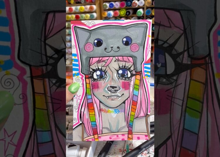 Hope you like it 🌈🐈‍⬛ #commission #artartist #drawing #artist #nyancat