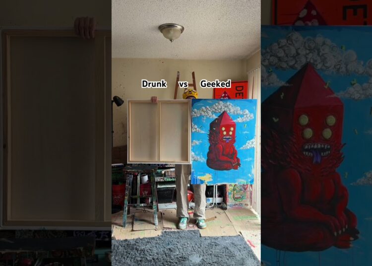 Drunk vs Geeked #art #painting #reveal #artist