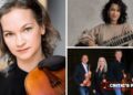 L-R (clockwise): Violinist Hilary Han (Photo courtesy of the artist);  Anoushka Shankar (Photo courtesy of the artist); the Penderecki Quartet (Photo courtesy of the artists)