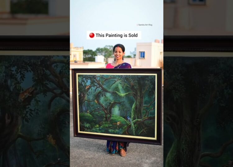 Peaceful village life | Painting nature #villagelife #artist #art