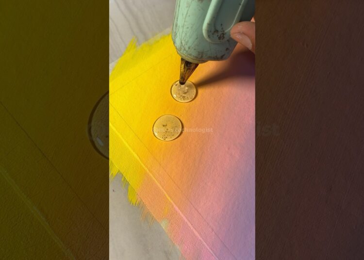 Satisfying painting using glue gun!🎨 #art #gluegunart #hotglue #painting #paintingideas #shorts