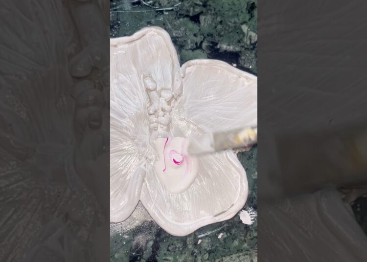 FLOWER PLATE BY CLAY😳 #bengali #art #shortsfeed #shorts #youtubeshorts