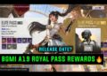 BGMI A19 ROYAL PASS REWARDS 🔴 A19 ROYAL PASS 1 TO 100 RP REWARDS 🔴 A19 RP 60 UC VOUCHER