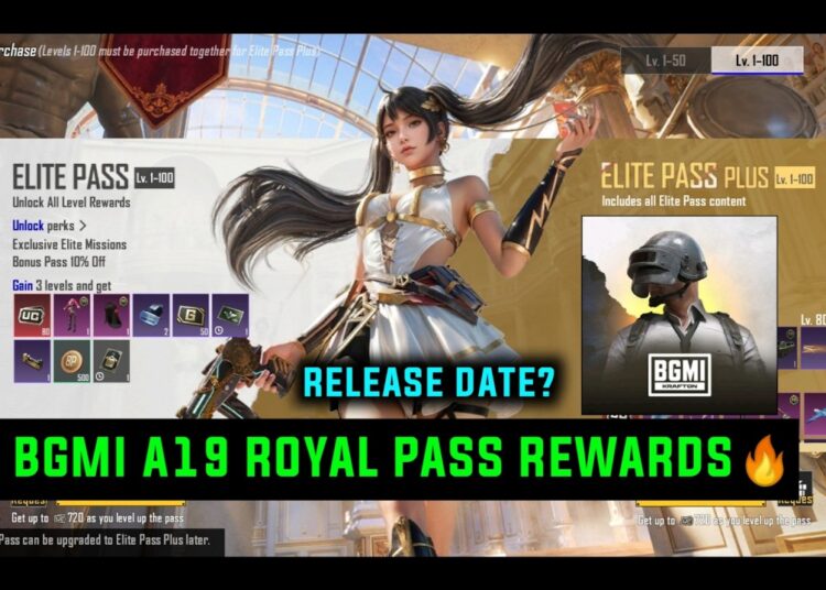 BGMI A19 ROYAL PASS REWARDS 🔴 A19 ROYAL PASS 1 TO 100 RP REWARDS 🔴 A19 RP 60 UC VOUCHER