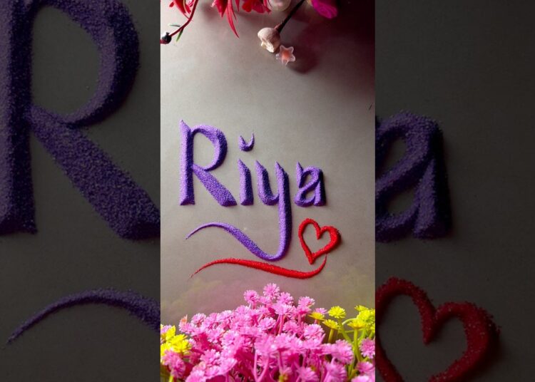 Riya – Purple sand art # Sansare #sandcalligraphy #artist #riya