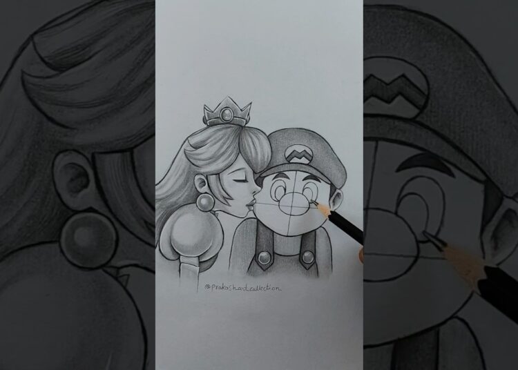 Drawing mario from super mario galaxy 😍❤️✍️  #art #artist #cartoon #drawing #shorts