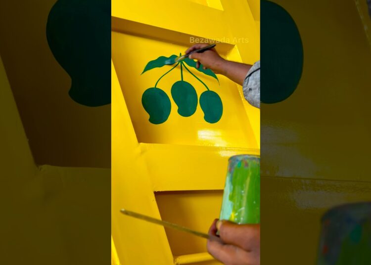 Street Artist Creates Incredible Hand Paint Art on Vintage Truck | Satisfying Truck Painting #shorts