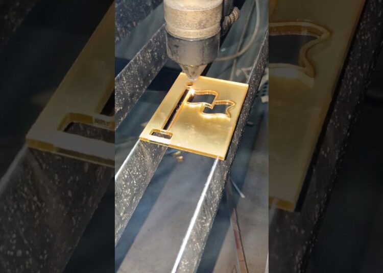 Laser Cutting Flag Design #flag #jhanda #craft #artist #gold #shorts #youtubeshorts #feedshorts