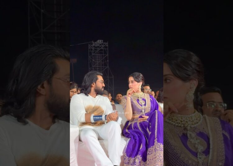 Ram Charan and Janhvi Kapoor Pure Royalty In Single Frame At Peddi Event | Celebsnaps