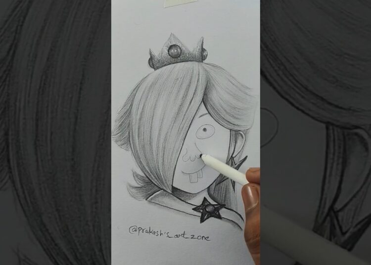 Drawing rosalina from super mario galaxy 😍✍️  #art #drawing #artist #explore  #shorts