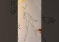 Girl pose drawing. #howtodraw #art #drawing #artist #shorts