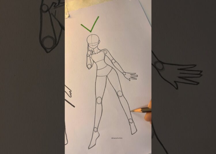 Girl pose drawing. #howtodraw #art #drawing #artist #shorts