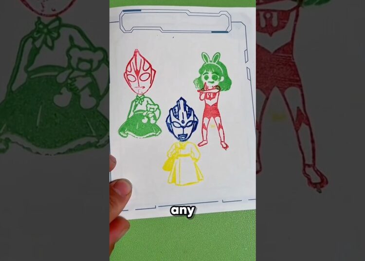 Magical Princess & Ultraman Stamp Art? 😱🎨✨ | Little Artists Studio