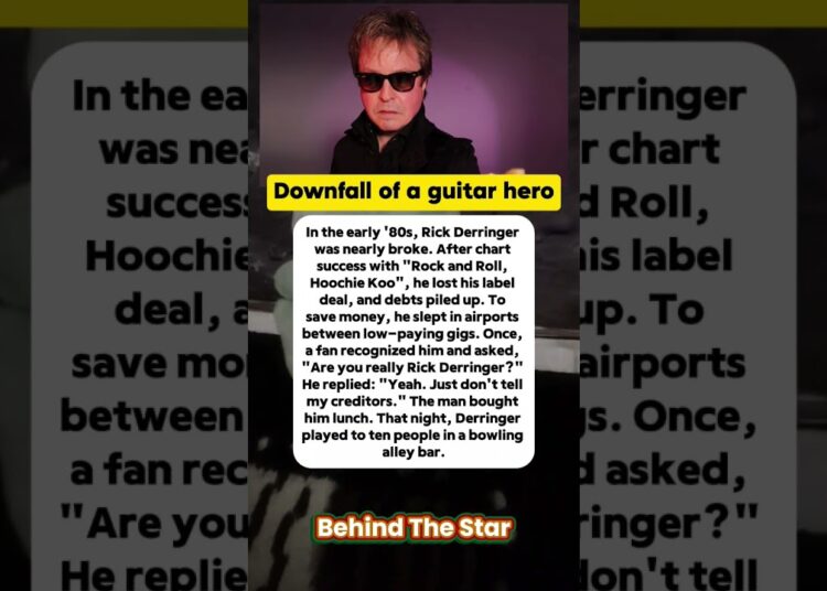 Downfall of a guitar hero. Rick Derringer. #shorts #singer #celebrity #hollywood