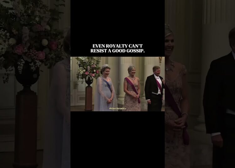 Even royalty cant resist a good gossip #royalfamily #royalgossip #queenmathilde #queenmaxima