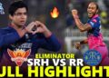 Sunrisers Hyderabad vs Rajasthan Royals Match 72 Eliminator Full Highlights IPL 2026 | SRH VS RR