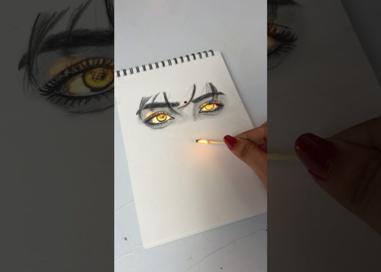 Glow effect art #trendingshorts #art #drawing #artist