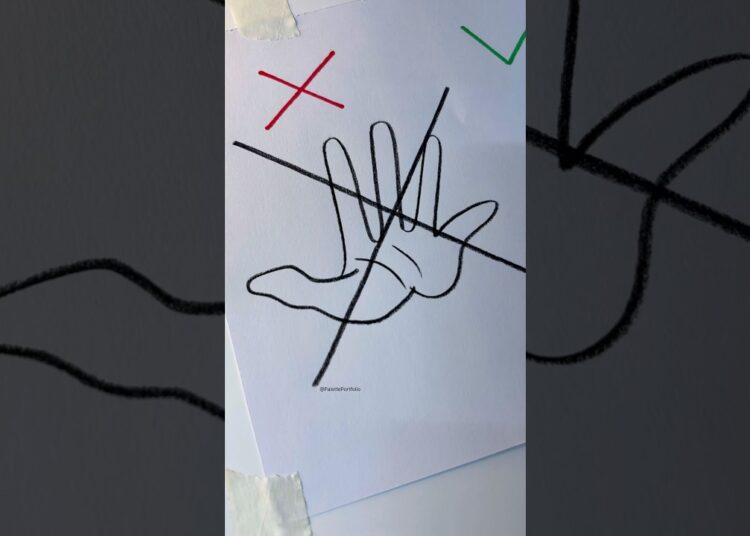 How to draw hand. #howtodraw #art #drawing #artist #shorts