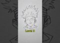 Drawing gojo level 0-7🥵✨️ #art #drawing #artist #sketch #draw #artwork #gojo #shorts