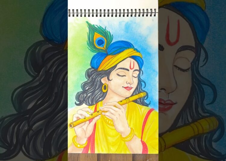 Beautiful Kanha Ji Watercolor Art 💖 | Sunny Verma art