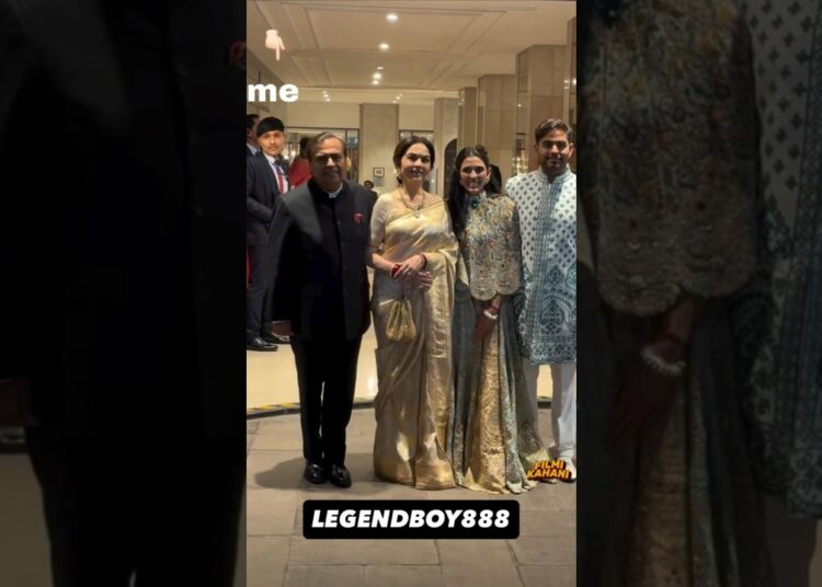 Ambani Family Spotted at Grand Celebration 🎉 🚀#MukeshAmbani #NitaAmbani #celebrity #youtubeshorts