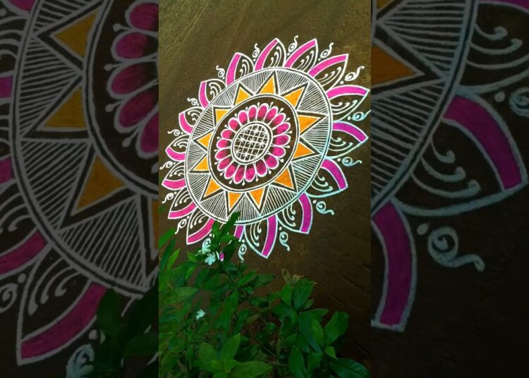 daily morning rangolikolam #muggulu #easyrangoli #art#mugguludesigns #vairalvideo #shortsfeed#muggu