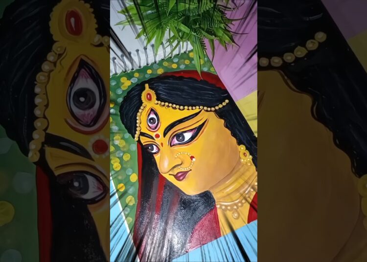 Jay maa durga..😭🙏#art#painting#artwork#artist#drawing#short#viralshort#trending#support#maadurga#art