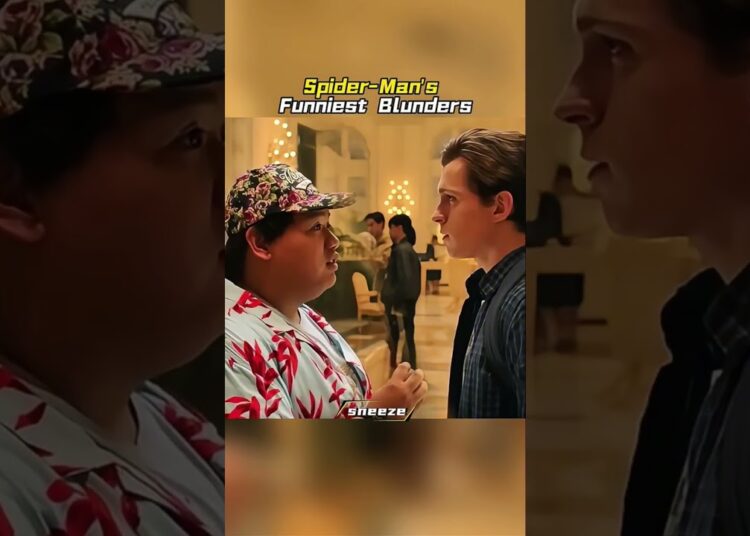 Funny Spider-Man blooper moments.#tomholland #NG #spiderman #celebrity #funny