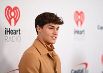 Noah Beck attends iHeartRadio Z100 Jingle Ball 2021 on Dec. 10, 2021, in New York City.