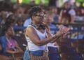 An audience member at last year’s Ravinia Festival