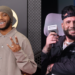 Four individuals are featured in a "Hip-Hop Media Power Ranking" graphic, with bold text in the background. The figures are Fat Joe and Jadakiss, DJ Akademiks, and Loren LoRosa.