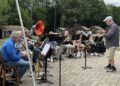 A brass ensemble performs at the New England Adult Music Camp in Sidney, Maine.