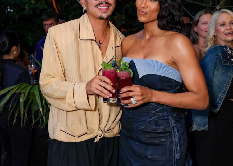 Evan Ross and Ciara at the PEOPLE and InStyle Pit Stop Party ahead of the Miami Grand PrixCredit: Dax Tamargo/Shutterstock for People.com