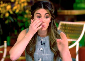 Alyssa Farah Griffin reacts after mistakenly calling Donald Trump Jr.'s wedding his 'funeral' on 'The View'Credit: ABC
