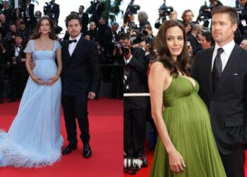 Vogue Williams announced that she is expecting her fourth child with husband Spencer Matthews at the Cannes Film Festival 2026, appearing in a light-blue Cinderella dress.