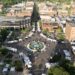 Drone photograph showing Art on the Square in 2025.