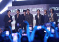 Boy band BTS speaks on stage during the 2026 American Music Awards, in Las Vegas, Nevada, on, May 25, 2026. [REUTERS/YONHAP]