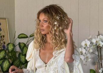 Bella Hadid Is Angelic in a Boho Chloé Minidress