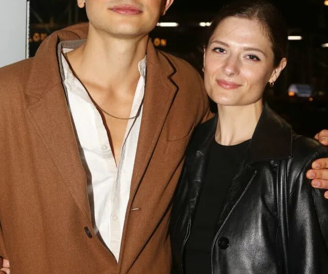 Ben Ahlers and Louisa Jacobson in New York City on April 14, 2022Credit: Bruce Glikas/WireImage