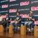 Big Slick hosts David Koechner, Eric Stonestreet, Paul Rudd, Rob Riggle, Jason Sudeikis and Heidi Gardner answer questions ahead of the 2026 Big Slick charity event in Kansas City on Friday, May 29, 2026.