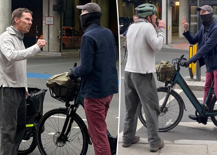 Biking Benedict Cumberbatch has heated 'road rage' fight with cyclist